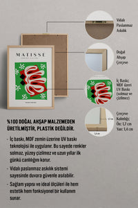 HOMEPACK Ahşap Çerçeveli Tablo Çerçeveli Poster Sanatsal Modern Duvar Dekoru MATISSE-08