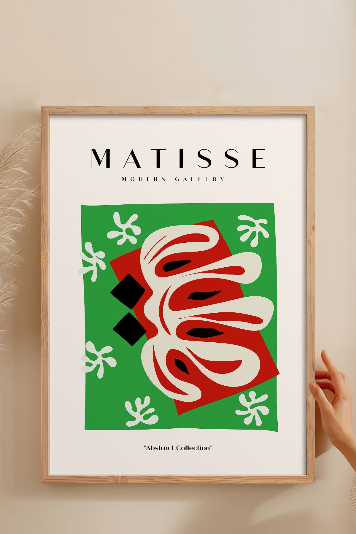 HOMEPACK Ahşap Çerçeveli Tablo Çerçeveli Poster Sanatsal Modern Duvar Dekoru MATISSE-08