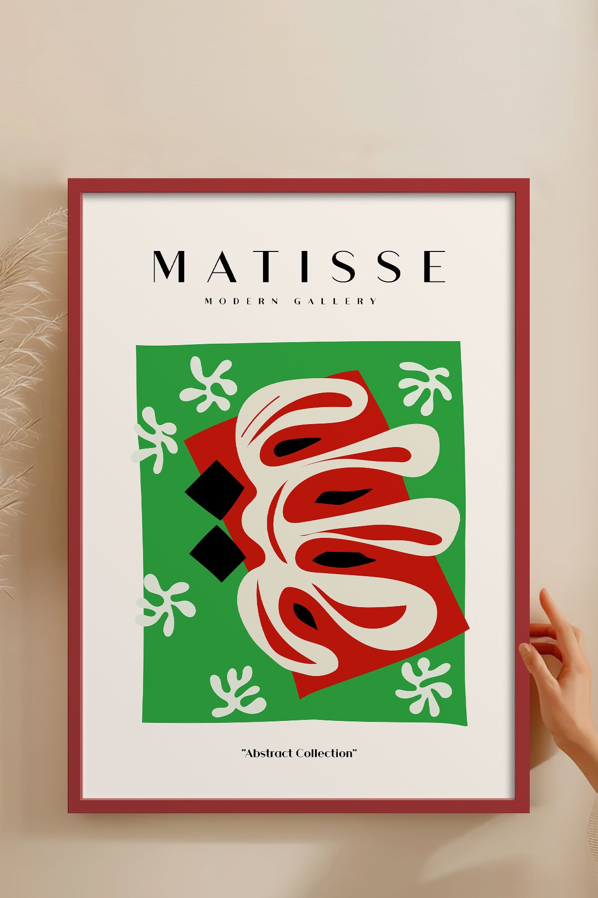 HOMEPACK Ahşap Çerçeveli Tablo Çerçeveli Poster Sanatsal Modern Duvar Dekoru MATISSE-08