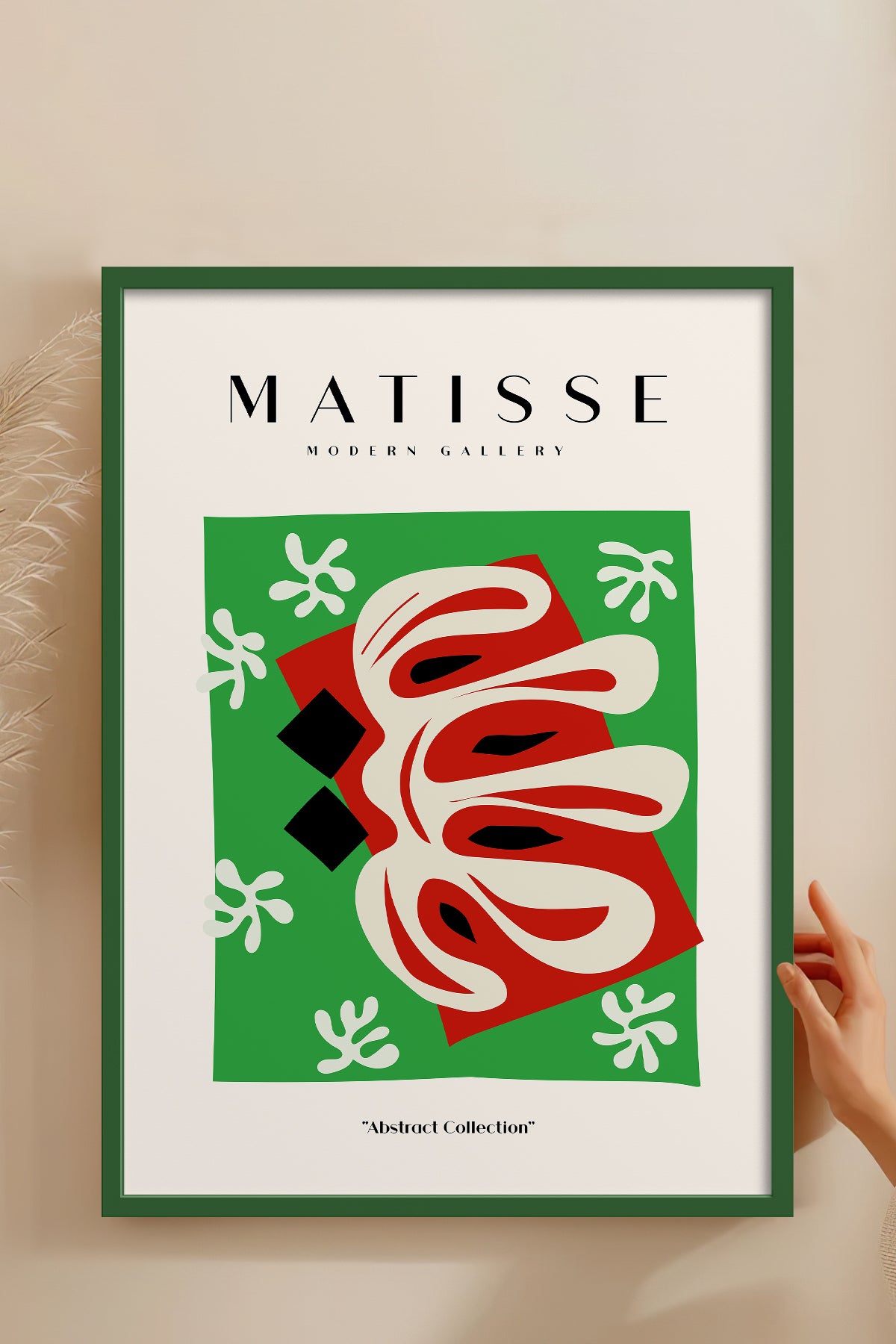 HOMEPACK Ahşap Çerçeveli Tablo Çerçeveli Poster Sanatsal Modern Duvar Dekoru MATISSE-08