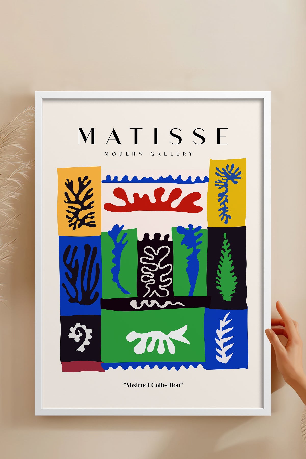 HOMEPACK Ahşap Çerçeveli Tablo Çerçeveli Poster Sanatsal Modern Duvar Dekoru MATISSE-09