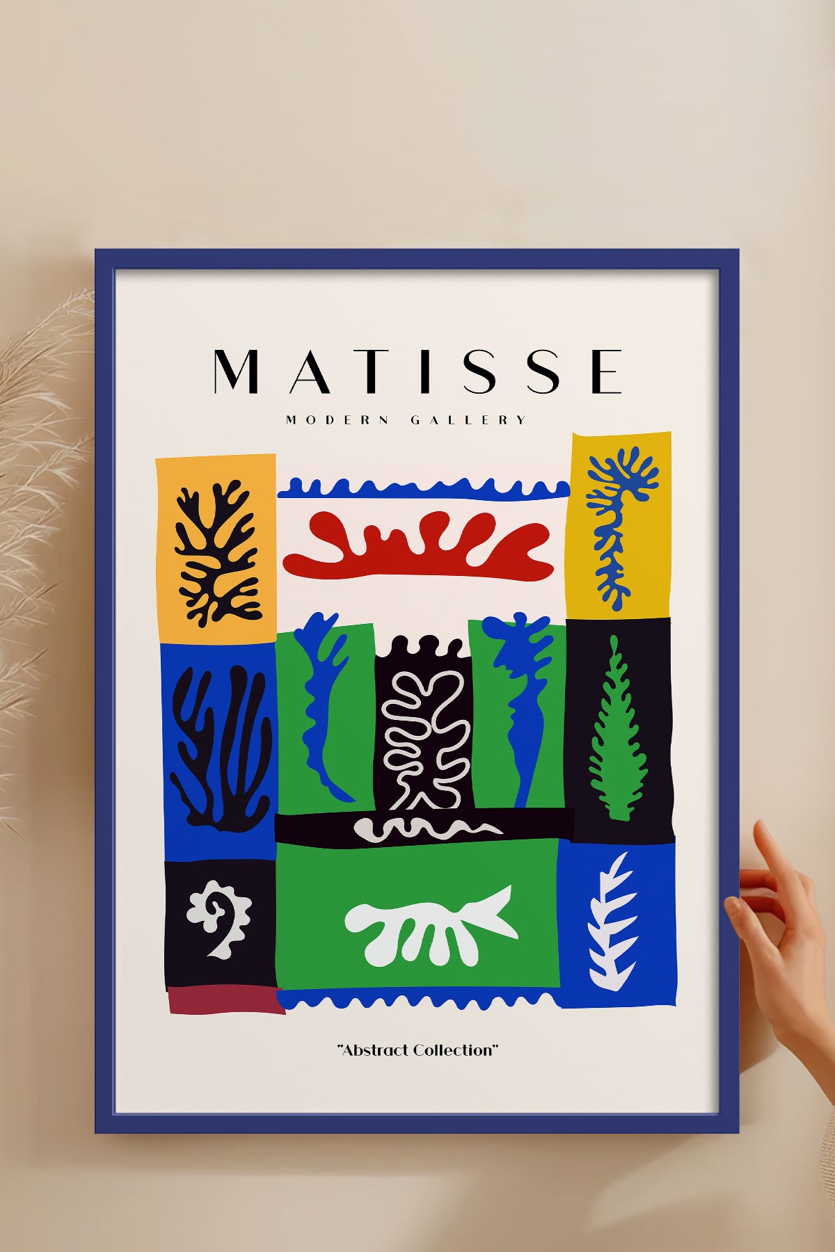 HOMEPACK Ahşap Çerçeveli Tablo Çerçeveli Poster Sanatsal Modern Duvar Dekoru MATISSE-09