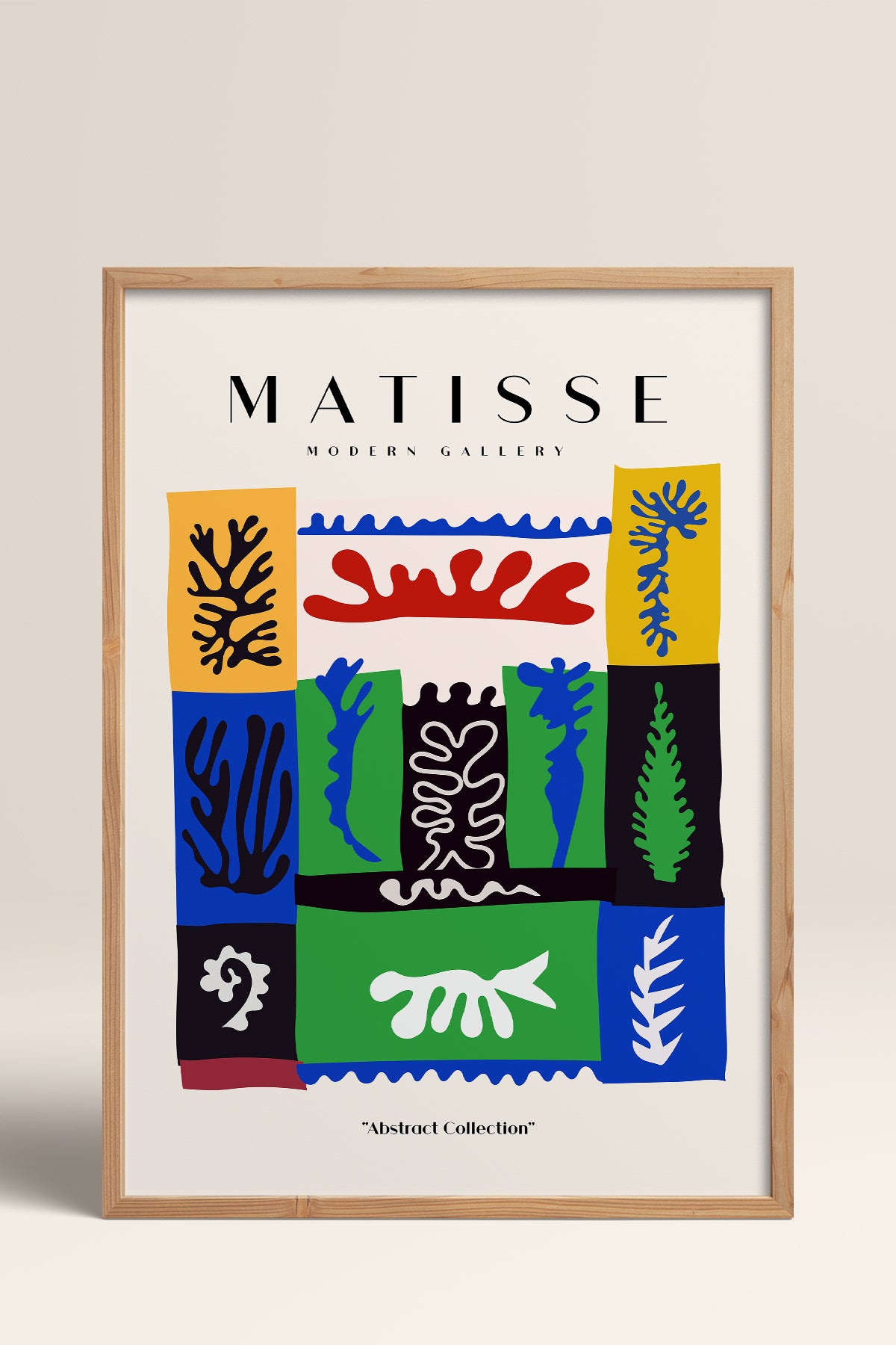 HOMEPACK Ahşap Çerçeveli Tablo Çerçeveli Poster Sanatsal Modern Duvar Dekoru MATISSE-09