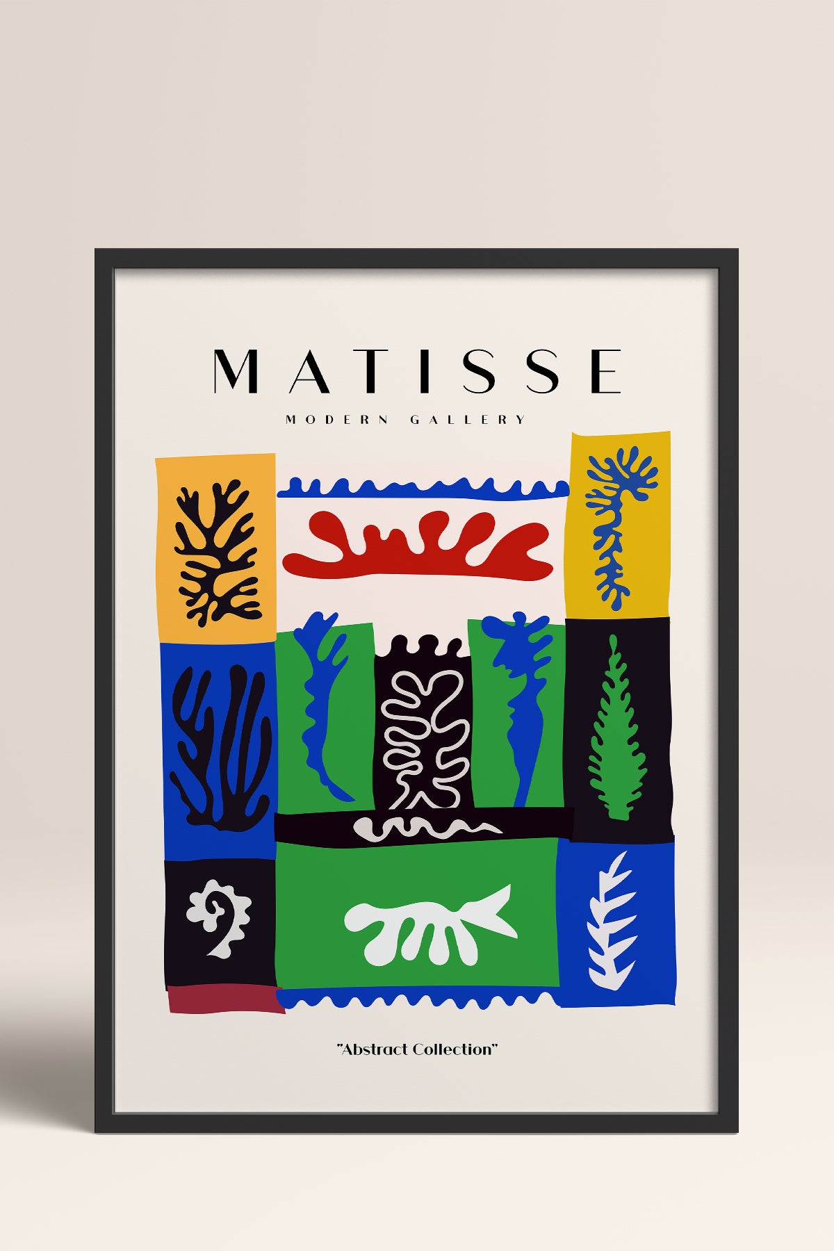 HOMEPACK Ahşap Çerçeveli Tablo Çerçeveli Poster Sanatsal Modern Duvar Dekoru MATISSE-09