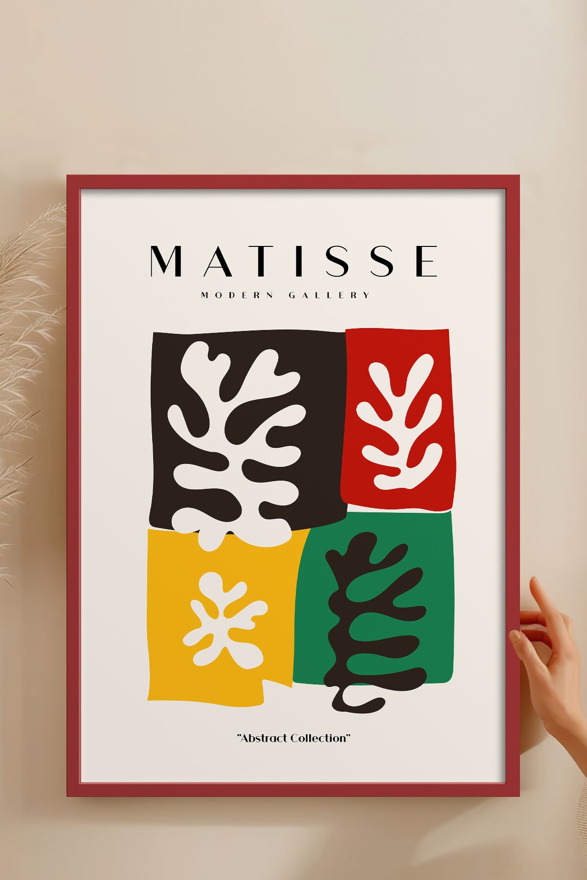 HOMEPACK Ahşap Çerçeveli Tablo Çerçeveli Poster Sanatsal Modern Duvar Dekoru MATISSE-11