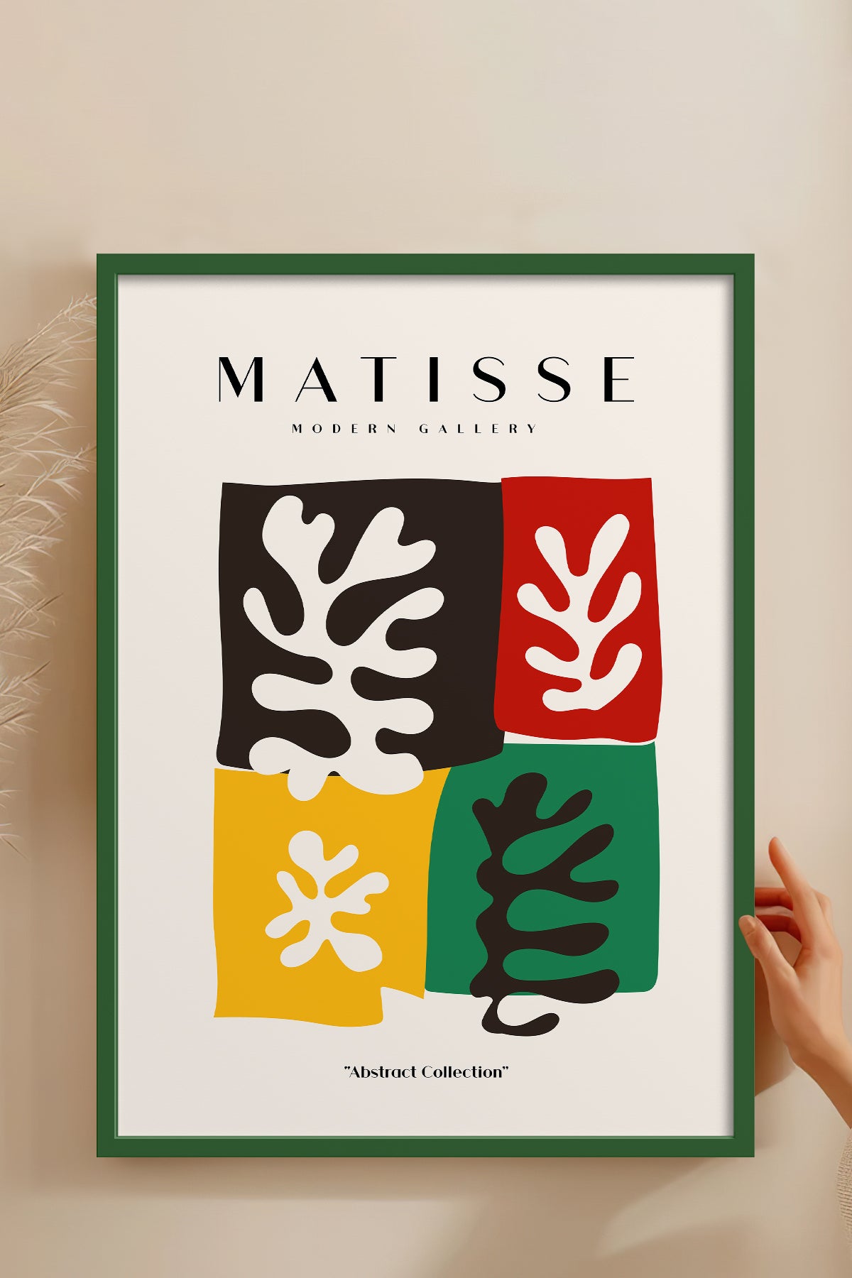 HOMEPACK Ahşap Çerçeveli Tablo Çerçeveli Poster Sanatsal Modern Duvar Dekoru MATISSE-11