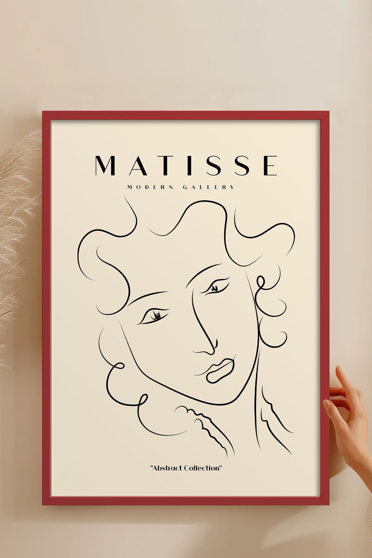 HOMEPACK Ahşap Çerçeveli Tablo Çerçeveli Poster Sanatsal Modern Duvar Dekoru MATISSE-13