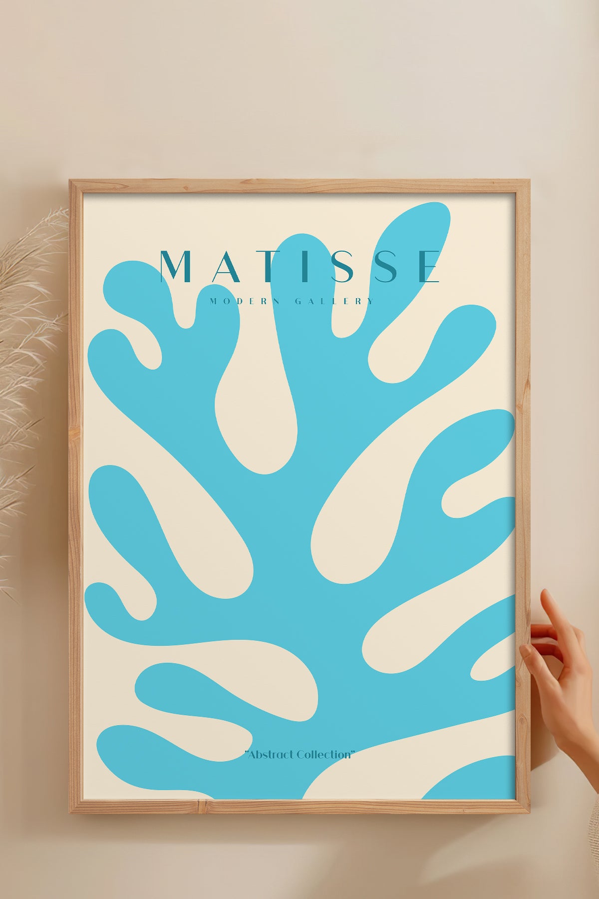 HOMEPACK Ahşap Çerçeveli Tablo Çerçeveli Poster Sanatsal Modern Duvar Dekoru MATISSE-16