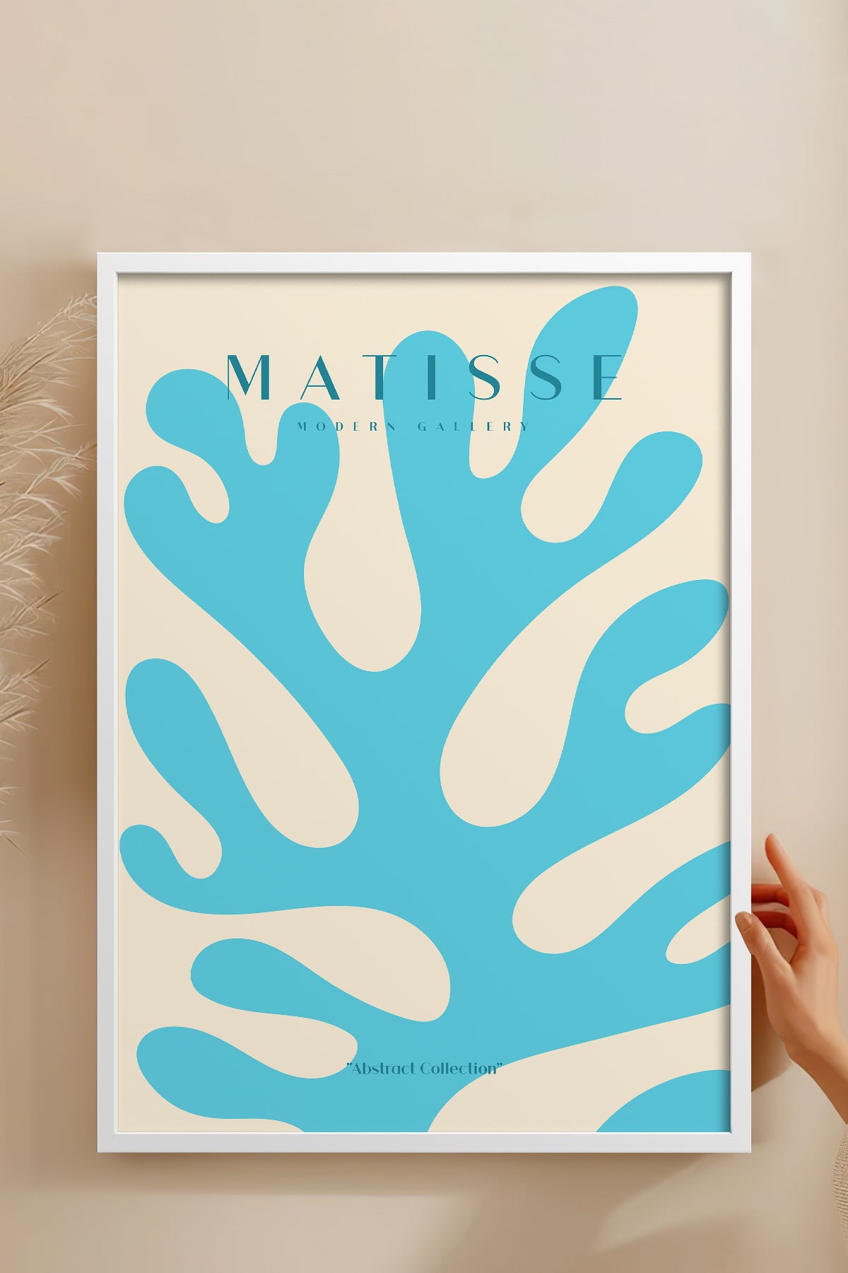 HOMEPACK Ahşap Çerçeveli Tablo Çerçeveli Poster Sanatsal Modern Duvar Dekoru MATISSE-16