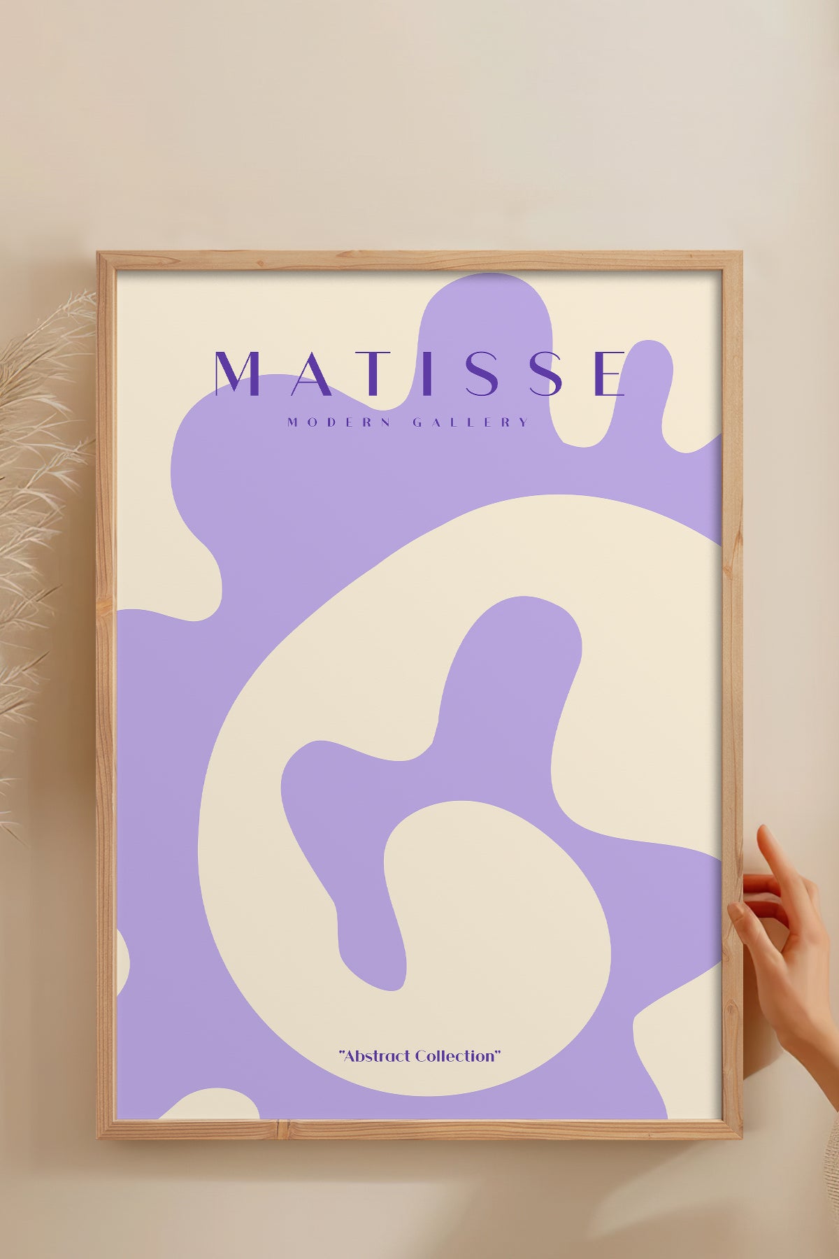 HOMEPACK Ahşap Çerçeveli Tablo Çerçeveli Poster Sanatsal Modern Duvar Dekoru MATISSE-17