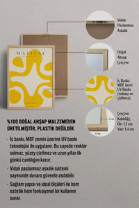 HOMEPACK Ahşap Çerçeveli Tablo Çerçeveli Poster Sanatsal Modern Duvar Dekoru MATISSE-18