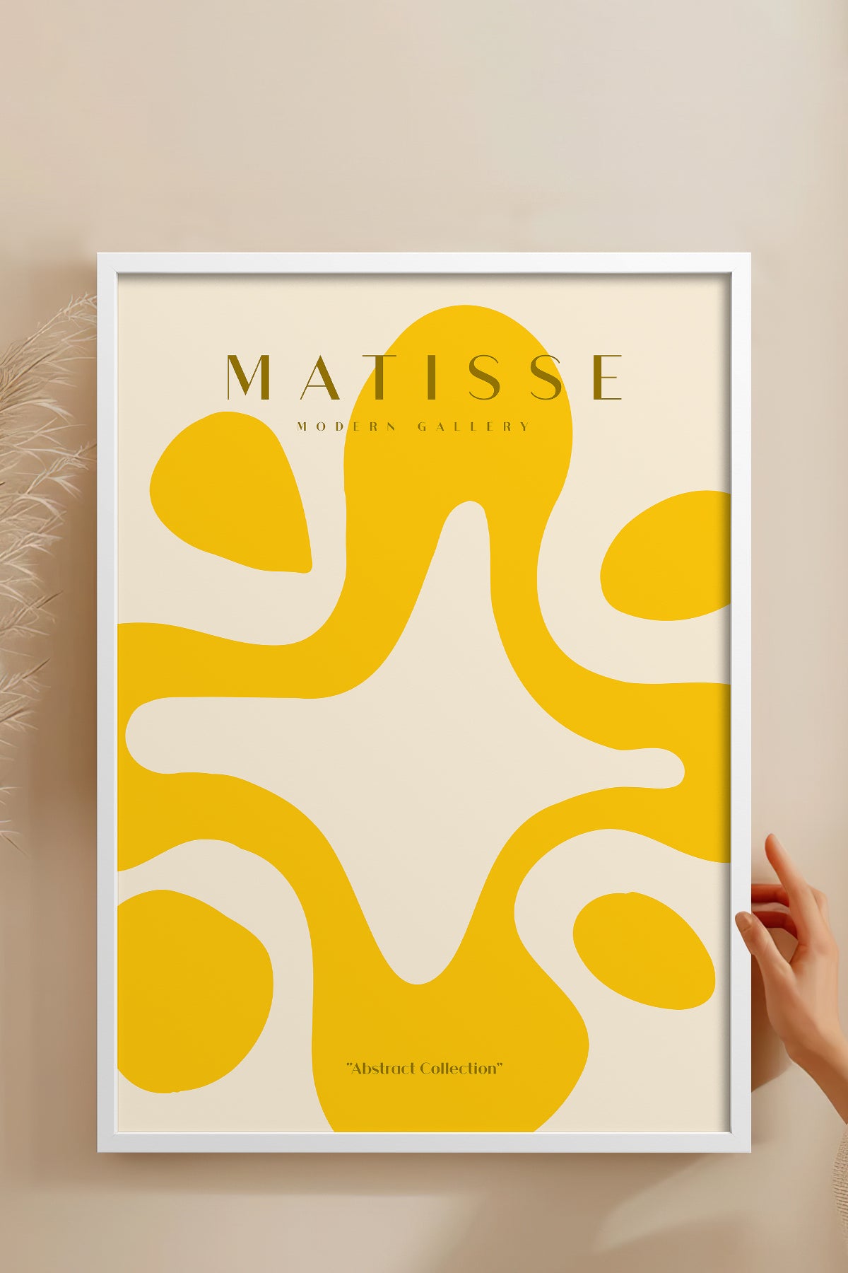 HOMEPACK Ahşap Çerçeveli Tablo Çerçeveli Poster Sanatsal Modern Duvar Dekoru MATISSE-18