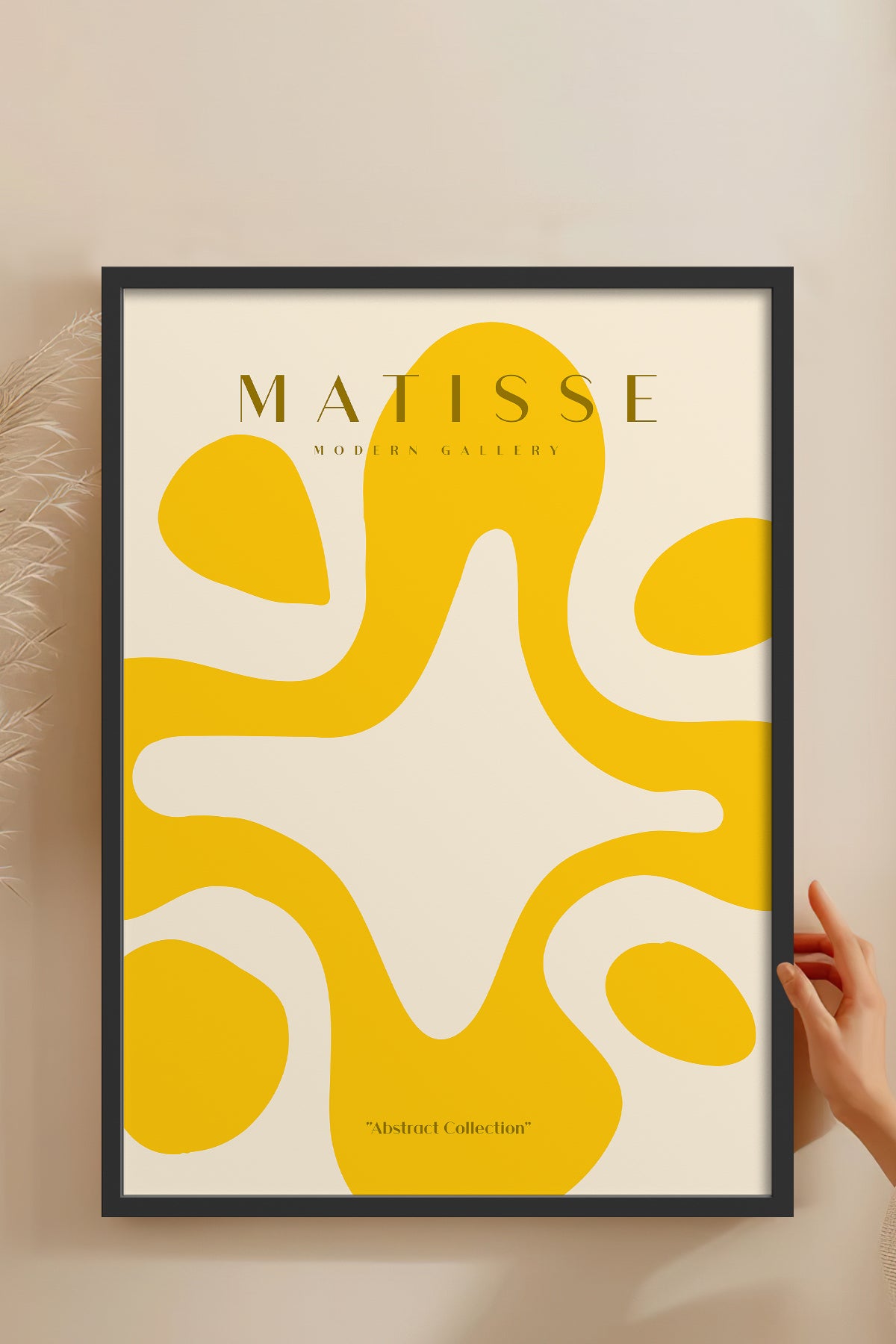 HOMEPACK Ahşap Çerçeveli Tablo Çerçeveli Poster Sanatsal Modern Duvar Dekoru MATISSE-18