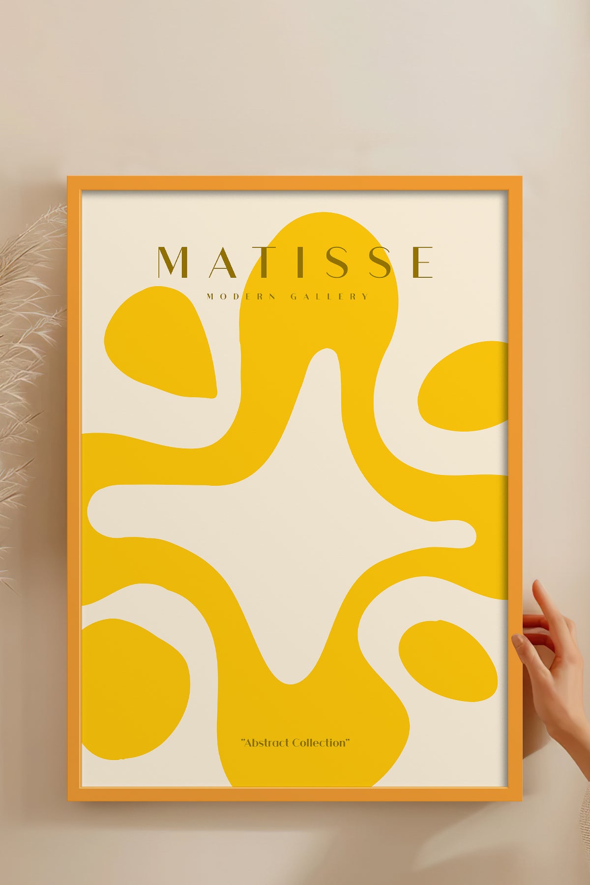 HOMEPACK Ahşap Çerçeveli Tablo Çerçeveli Poster Sanatsal Modern Duvar Dekoru MATISSE-18