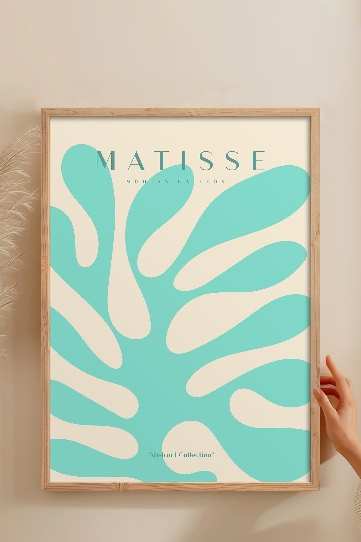 HOMEPACK Ahşap Çerçeveli Tablo Çerçeveli Poster Sanatsal Modern Duvar Dekoru MATISSE-20