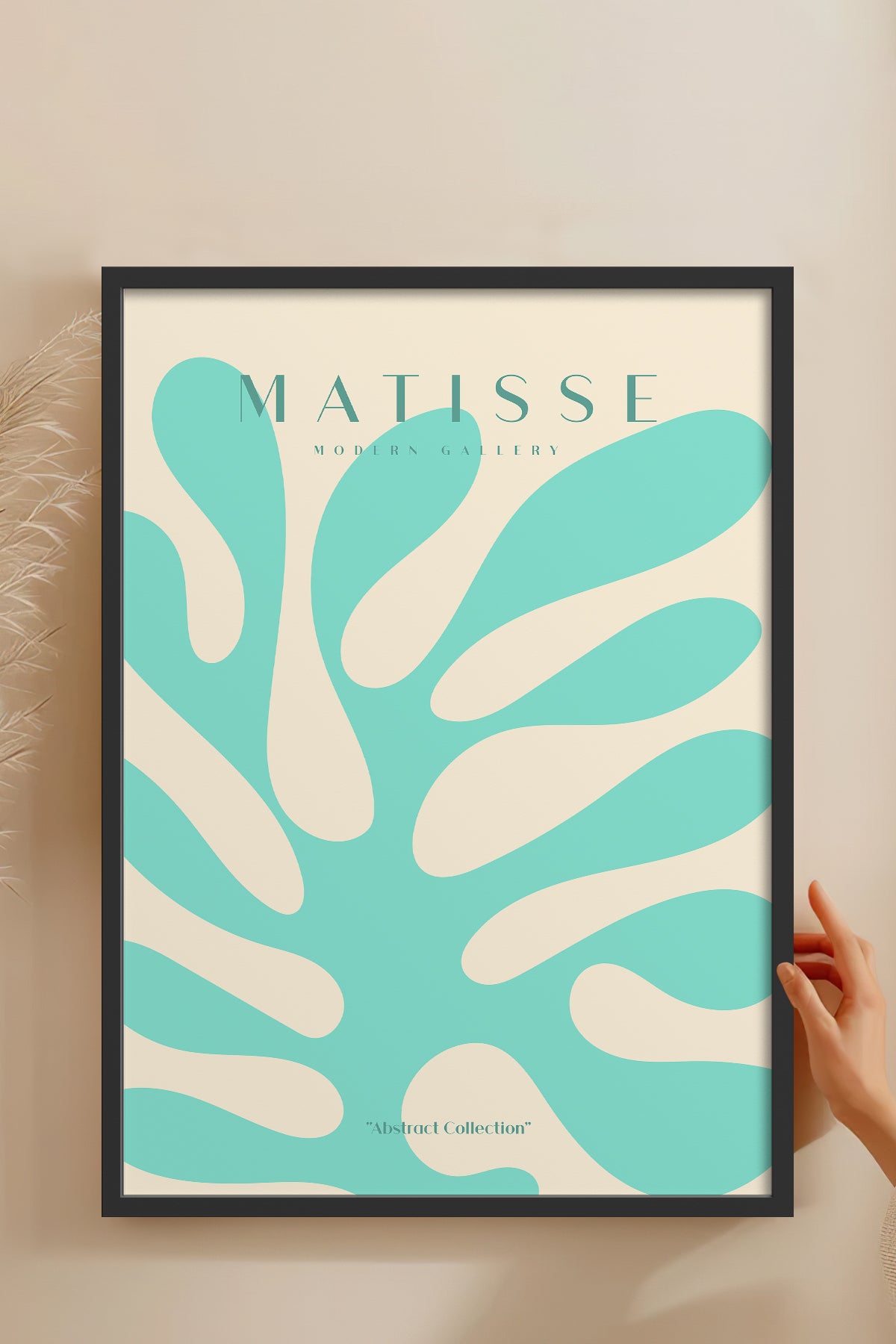 HOMEPACK Ahşap Çerçeveli Tablo Çerçeveli Poster Sanatsal Modern Duvar Dekoru MATISSE-20