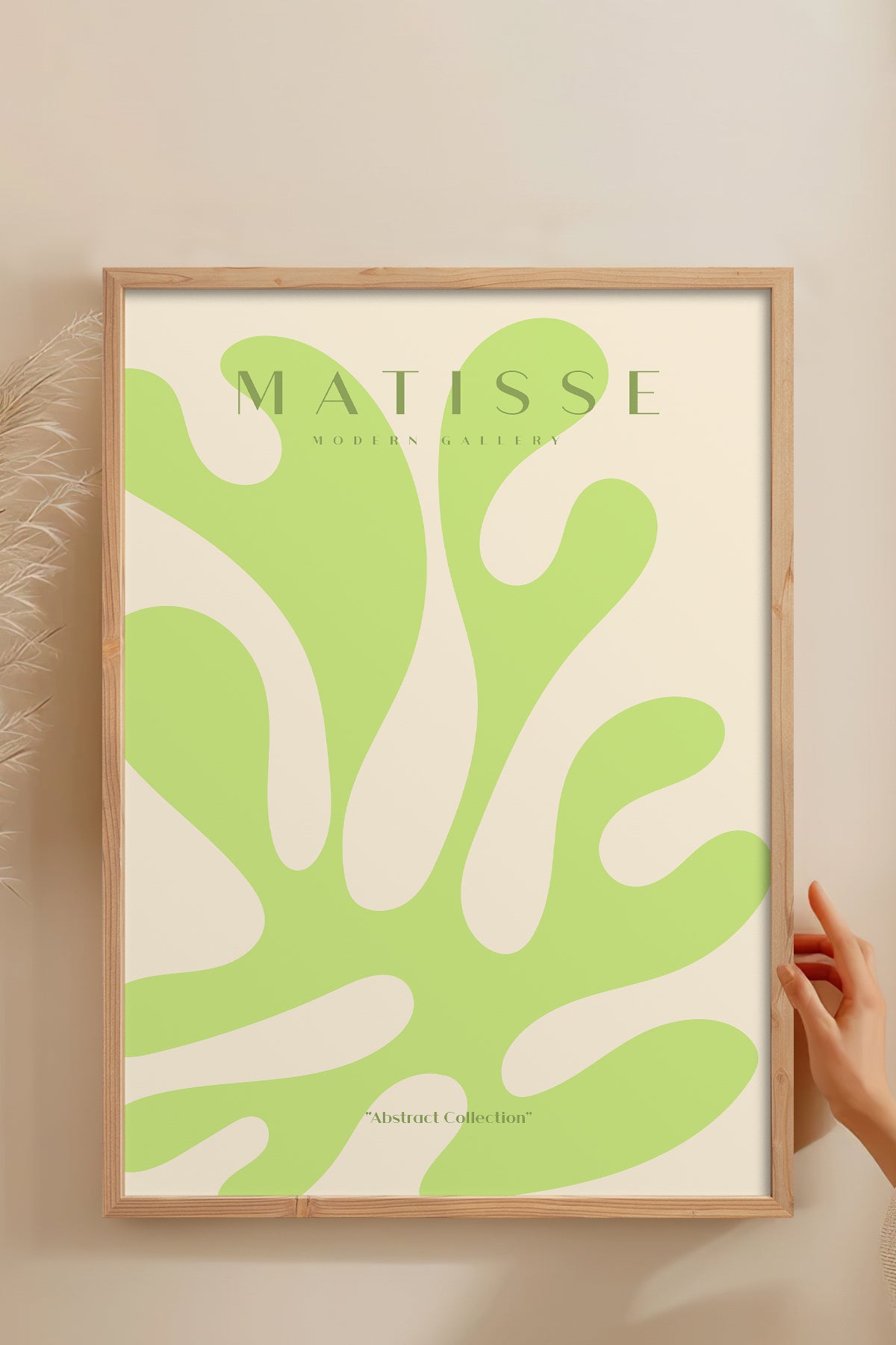 HOMEPACK Ahşap Çerçeveli Tablo Çerçeveli Poster Sanatsal Modern Duvar Dekoru MATISSE-21