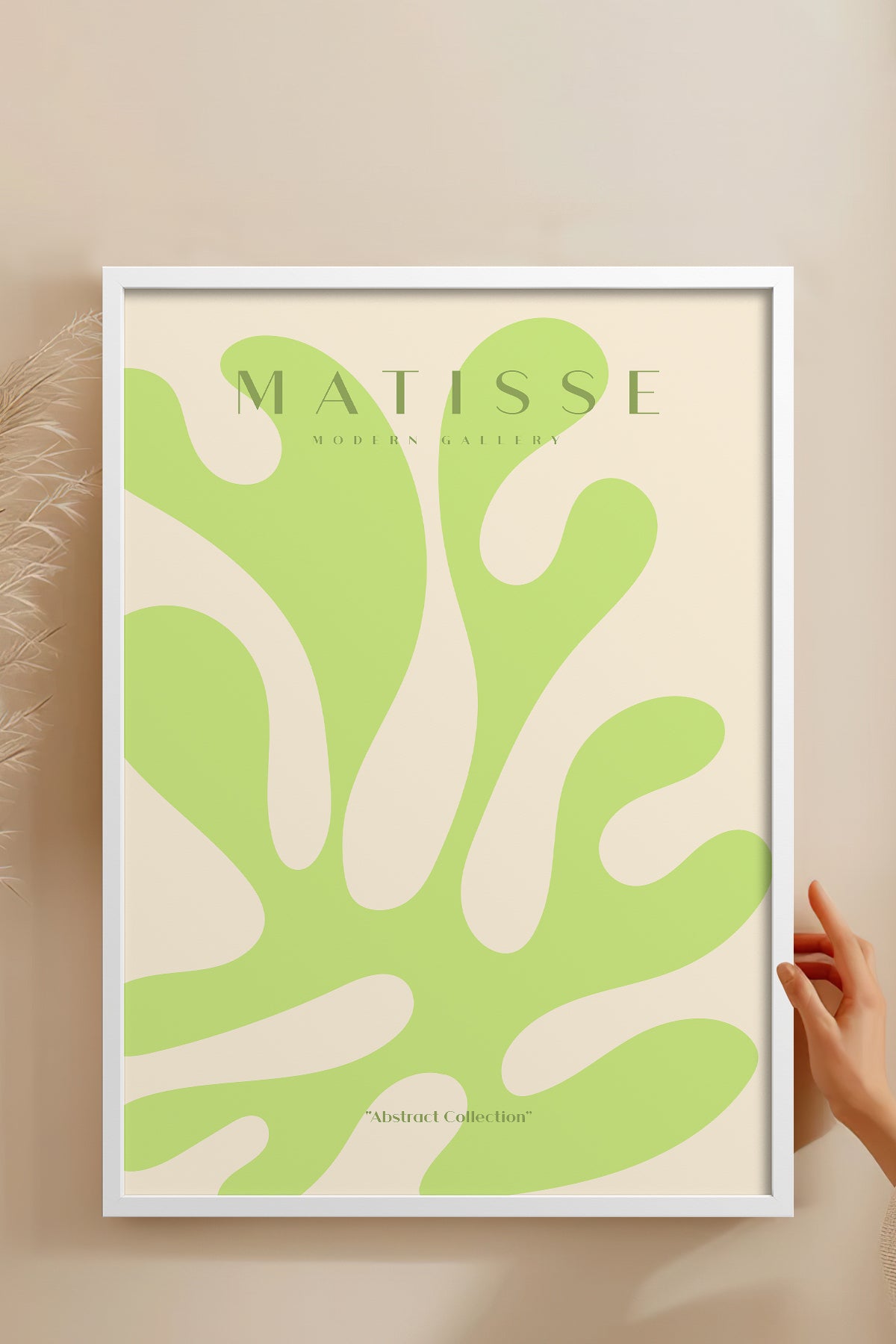 HOMEPACK Ahşap Çerçeveli Tablo Çerçeveli Poster Sanatsal Modern Duvar Dekoru MATISSE-21