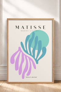 HOMEPACK Ahşap Çerçeveli Tablo Çerçeveli Poster Sanatsal Modern Duvar Dekoru MATISSE-23