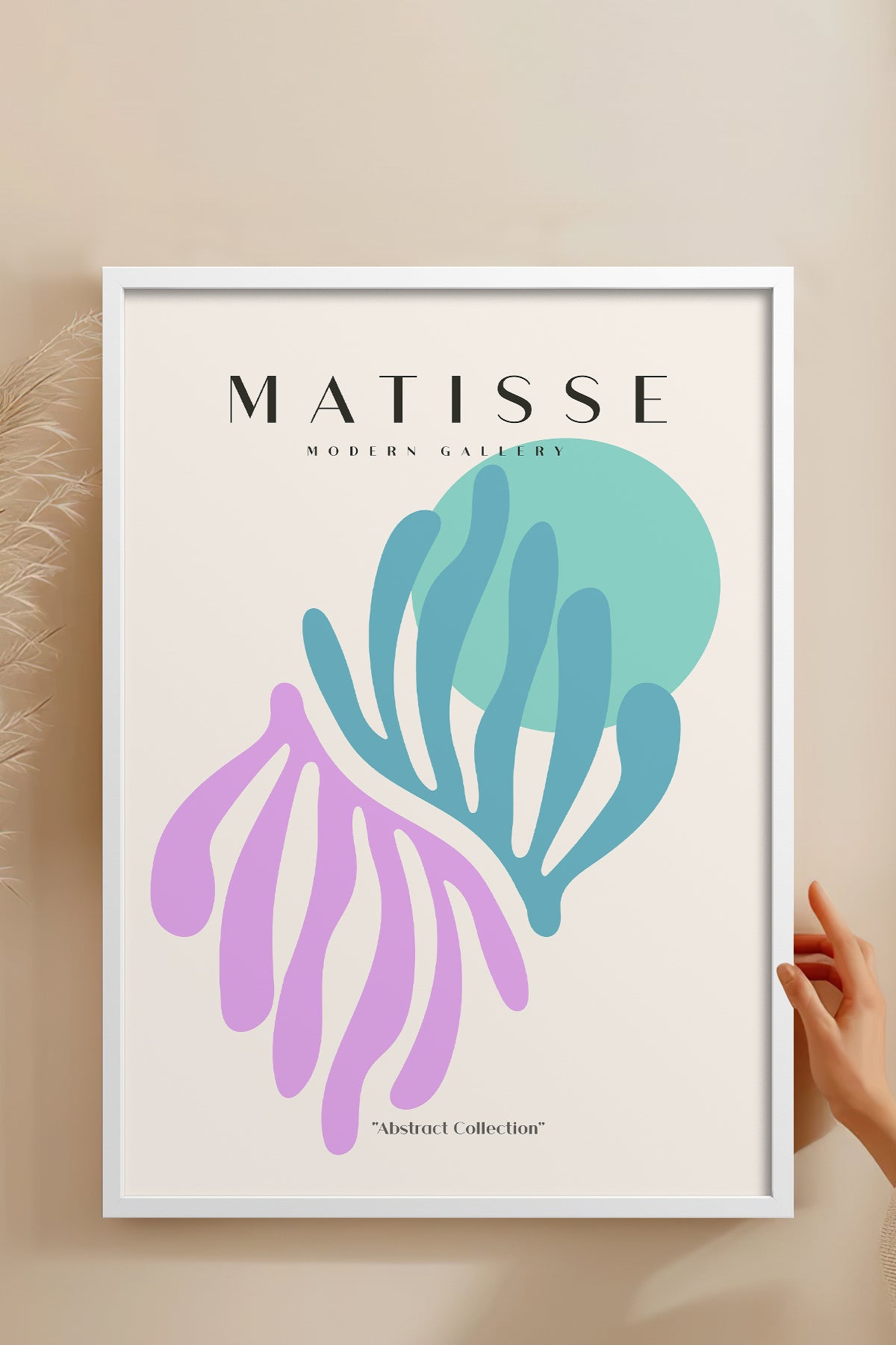 HOMEPACK Ahşap Çerçeveli Tablo Çerçeveli Poster Sanatsal Modern Duvar Dekoru MATISSE-23