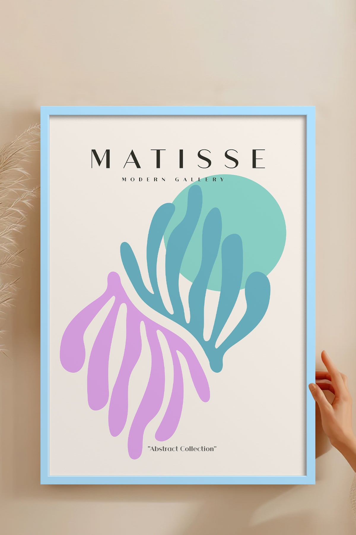 HOMEPACK Ahşap Çerçeveli Tablo Çerçeveli Poster Sanatsal Modern Duvar Dekoru MATISSE-23