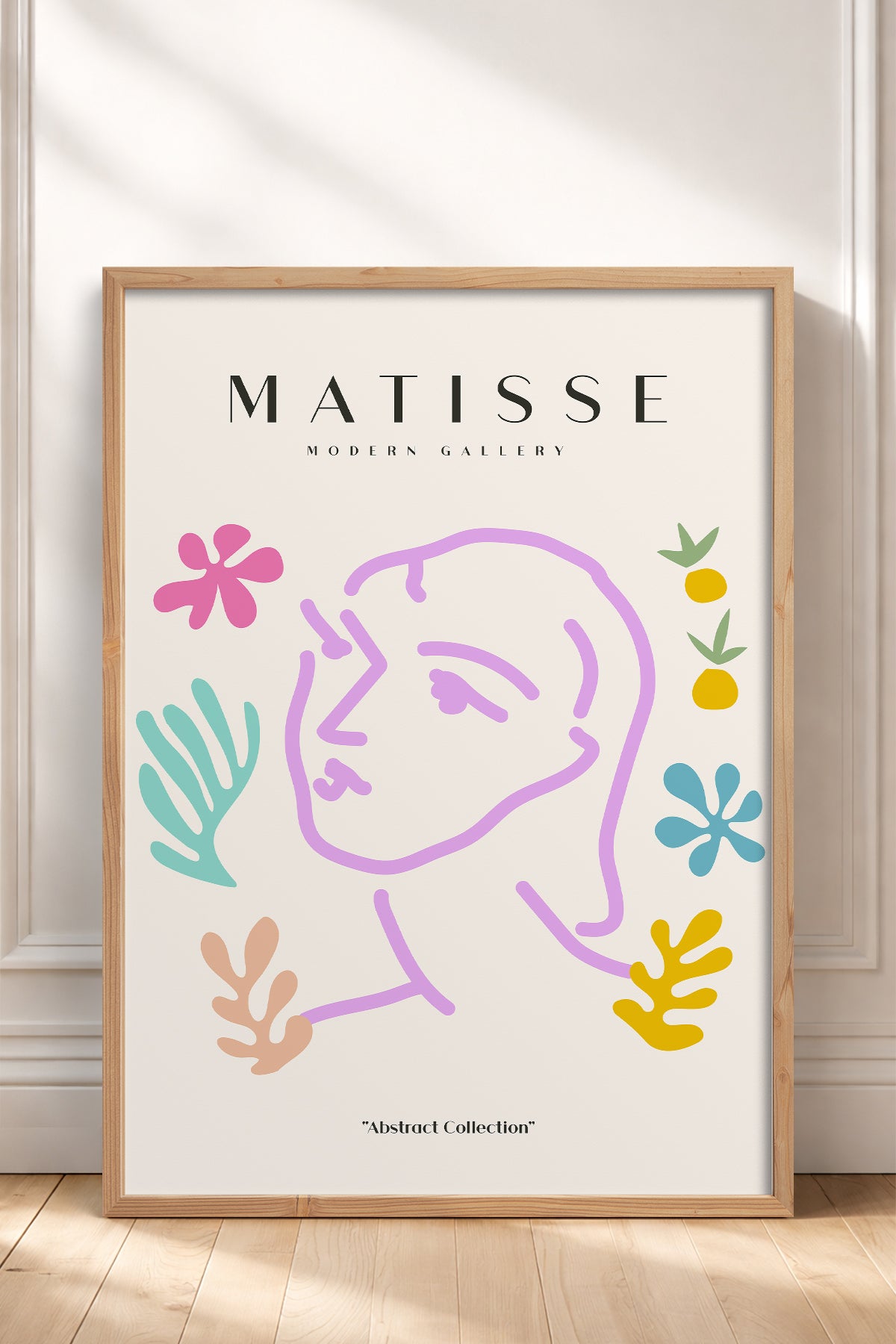 HOMEPACK Ahşap Çerçeveli Tablo Çerçeveli Poster Sanatsal Modern Duvar Dekoru MATISSE-24
