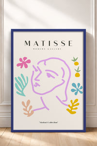 HOMEPACK Ahşap Çerçeveli Tablo Çerçeveli Poster Sanatsal Modern Duvar Dekoru MATISSE-24