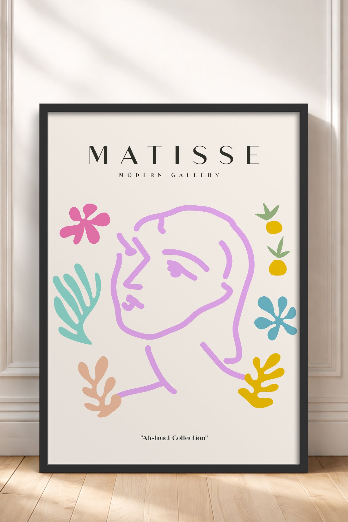 HOMEPACK Ahşap Çerçeveli Tablo Çerçeveli Poster Sanatsal Modern Duvar Dekoru MATISSE-24