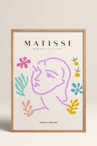 HOMEPACK Ahşap Çerçeveli Tablo Çerçeveli Poster Sanatsal Modern Duvar Dekoru MATISSE-24