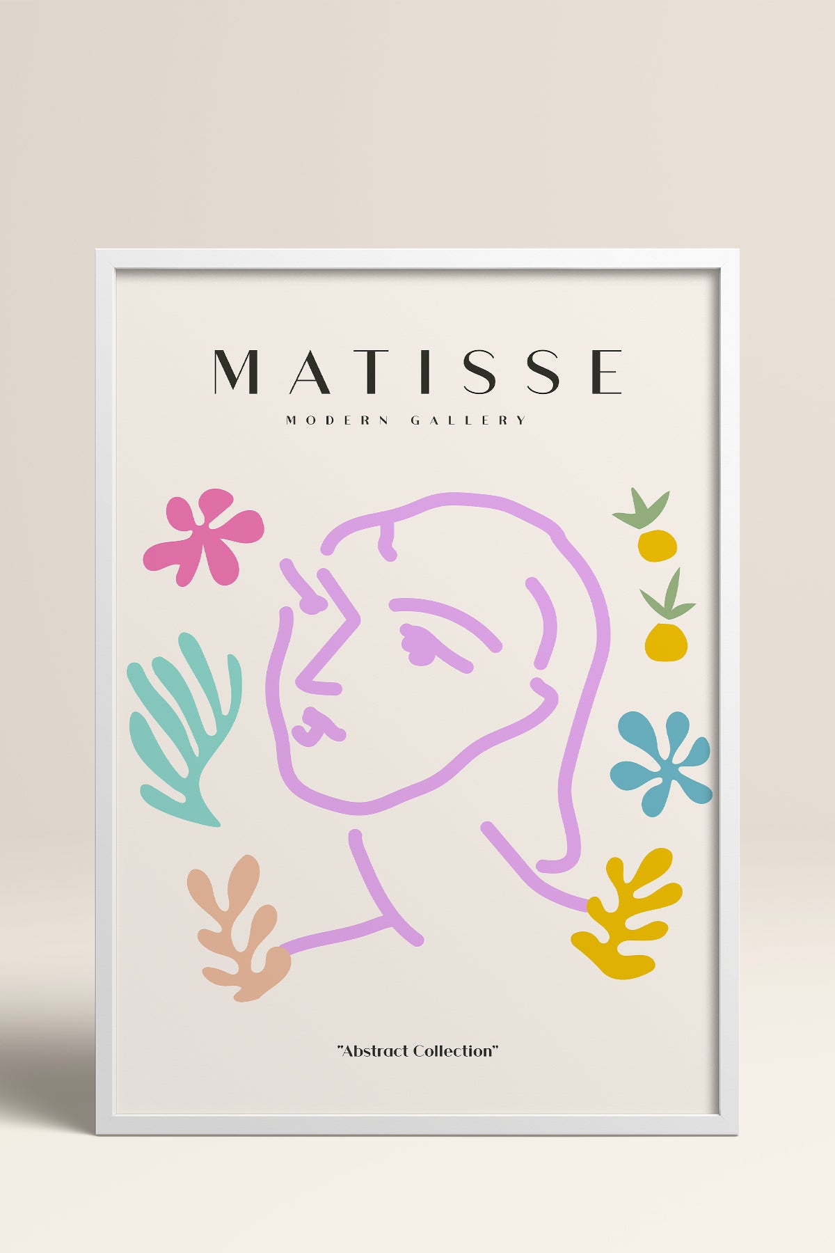 HOMEPACK Ahşap Çerçeveli Tablo Çerçeveli Poster Sanatsal Modern Duvar Dekoru MATISSE-24