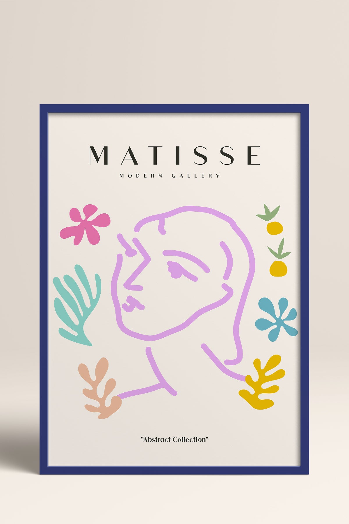 HOMEPACK Ahşap Çerçeveli Tablo Çerçeveli Poster Sanatsal Modern Duvar Dekoru MATISSE-24