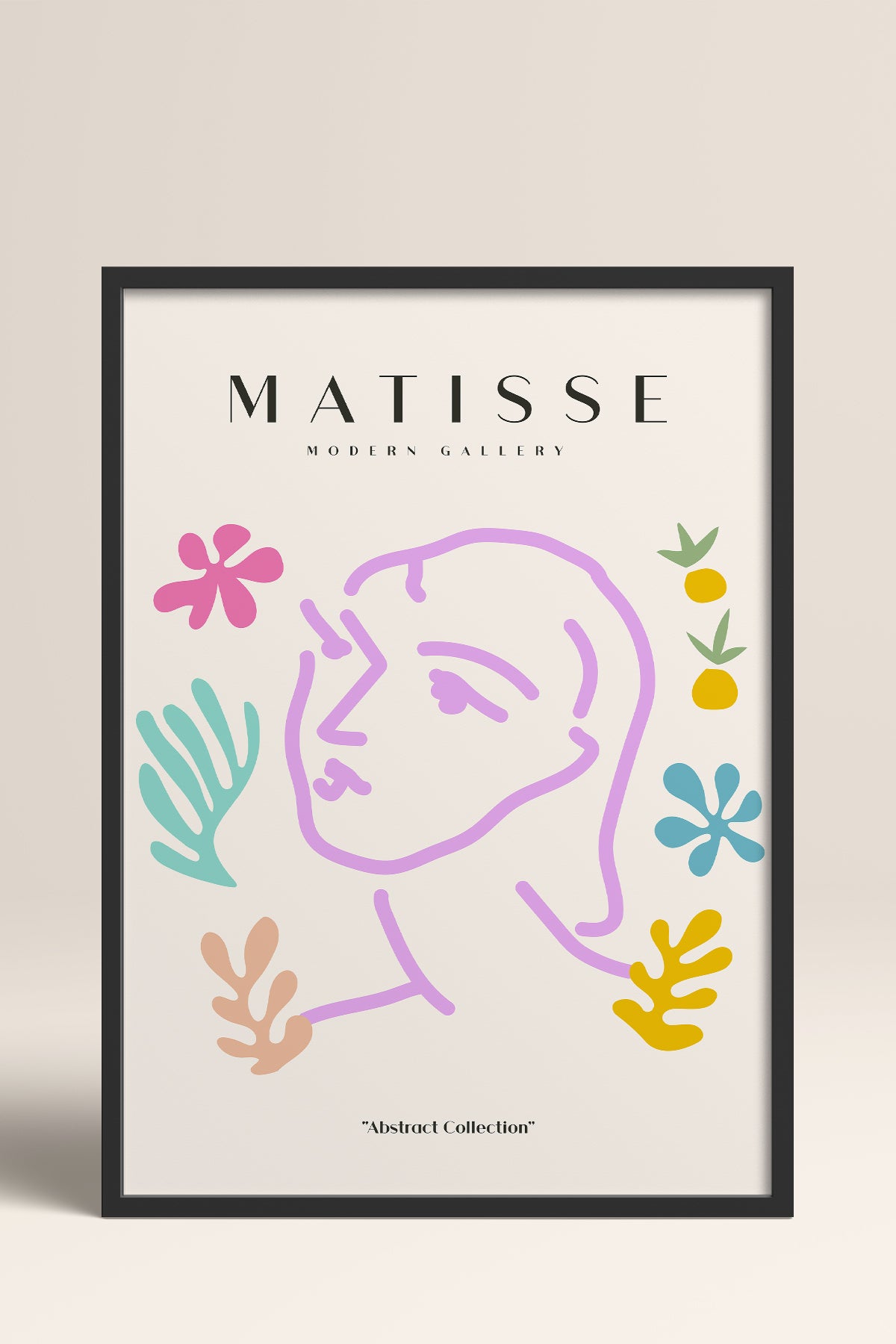 HOMEPACK Ahşap Çerçeveli Tablo Çerçeveli Poster Sanatsal Modern Duvar Dekoru MATISSE-24