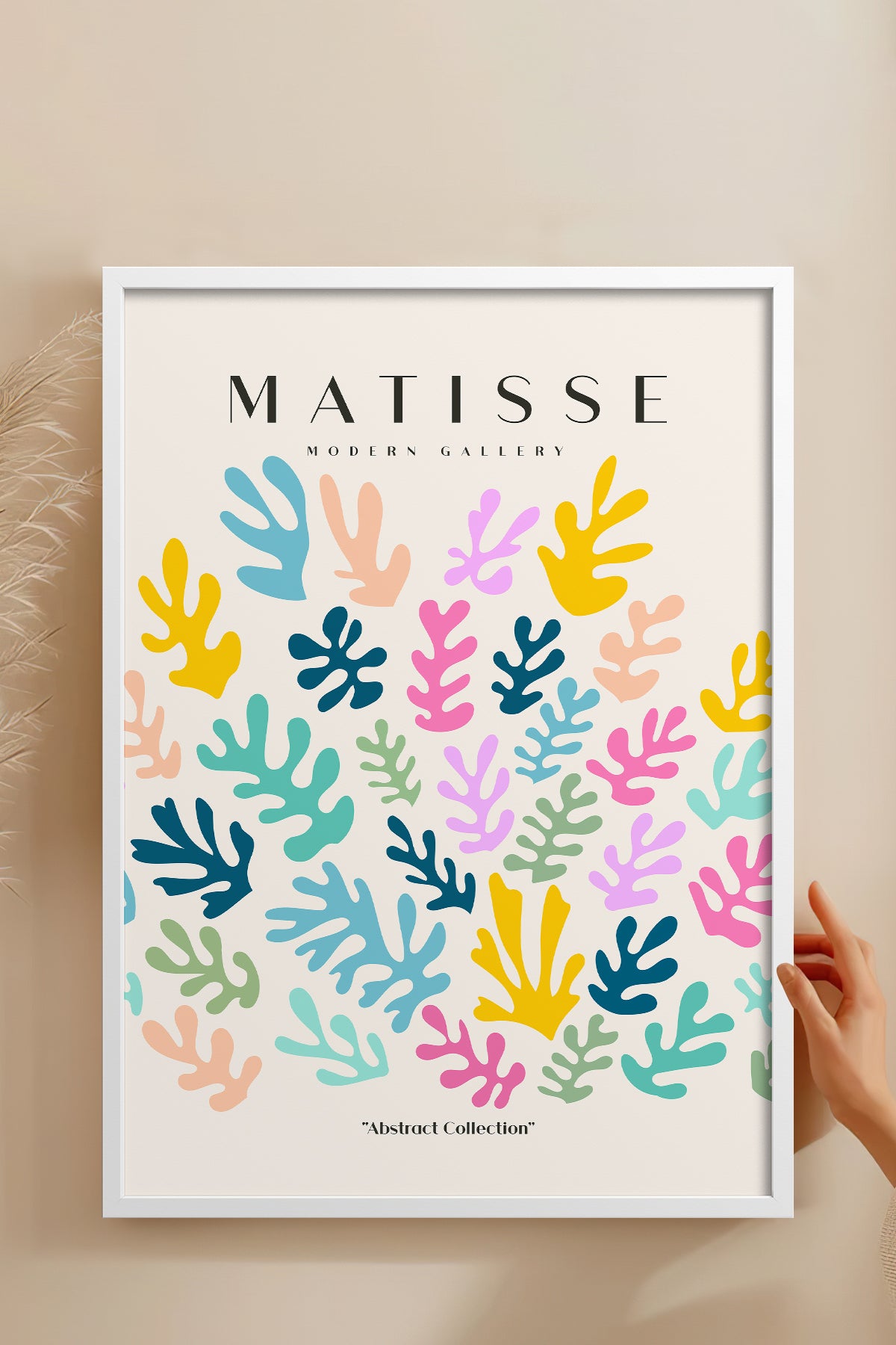 HOMEPACK Ahşap Çerçeveli Tablo Çerçeveli Poster Sanatsal Modern Duvar Dekoru MATISSE-25