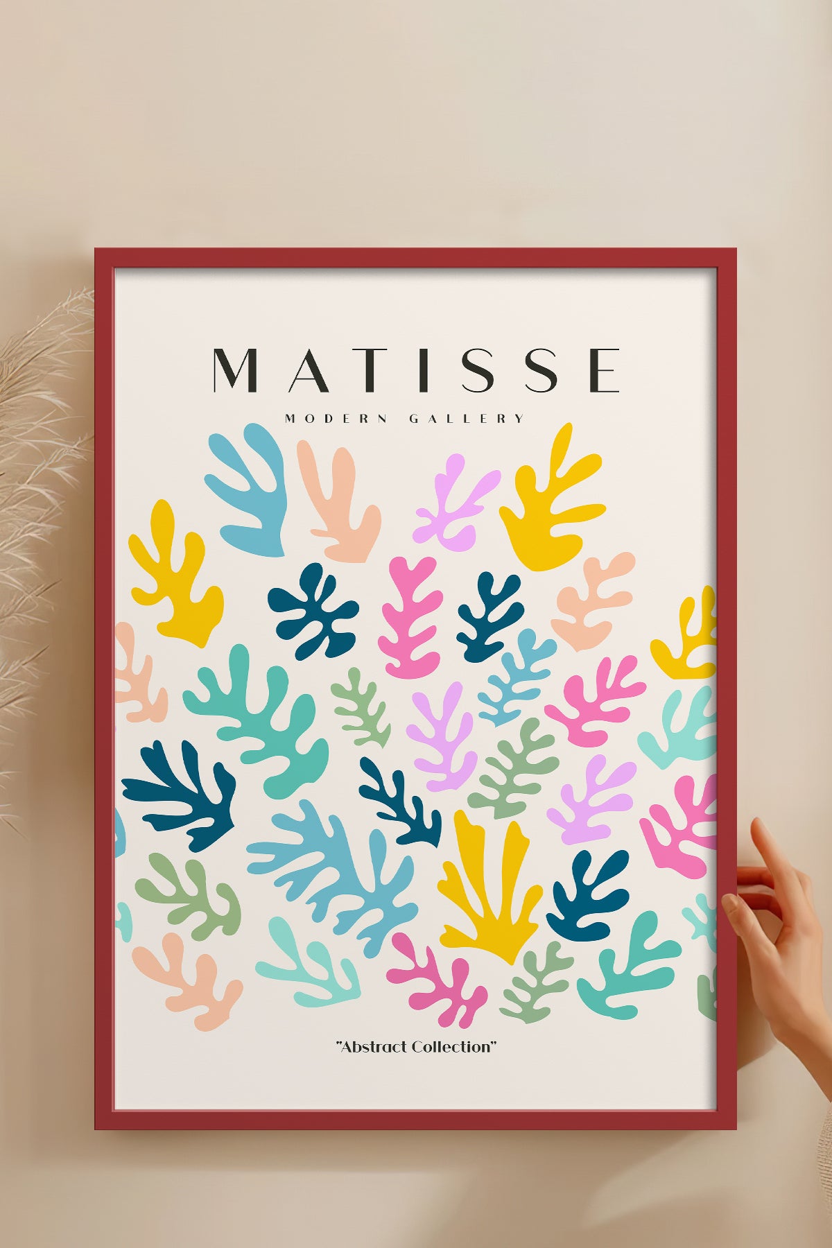 HOMEPACK Ahşap Çerçeveli Tablo Çerçeveli Poster Sanatsal Modern Duvar Dekoru MATISSE-25