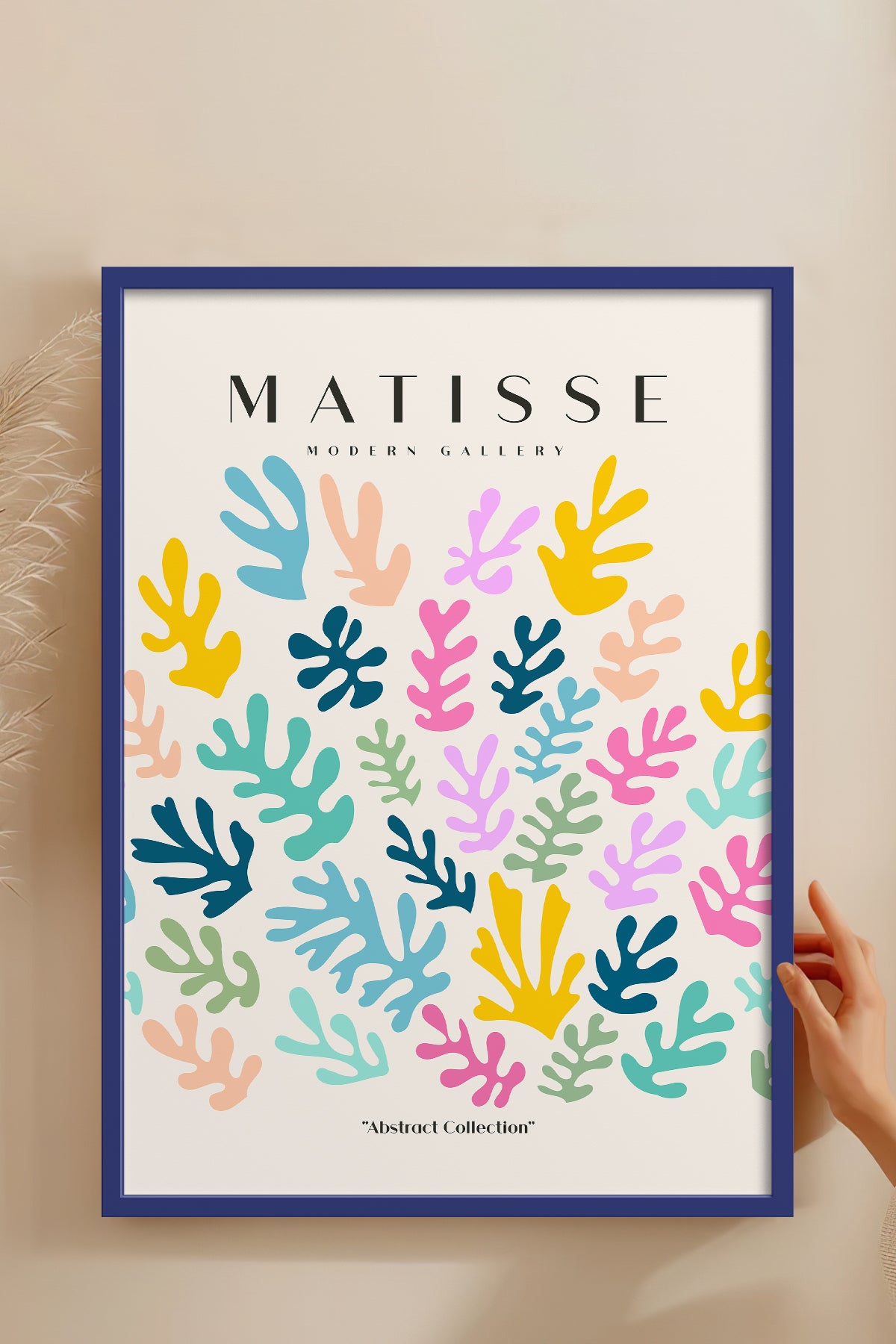 HOMEPACK Ahşap Çerçeveli Tablo Çerçeveli Poster Sanatsal Modern Duvar Dekoru MATISSE-25