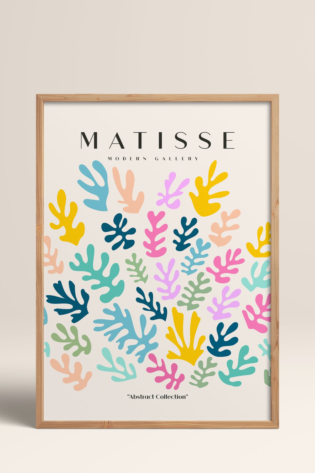 HOMEPACK Ahşap Çerçeveli Tablo Çerçeveli Poster Sanatsal Modern Duvar Dekoru MATISSE-25
