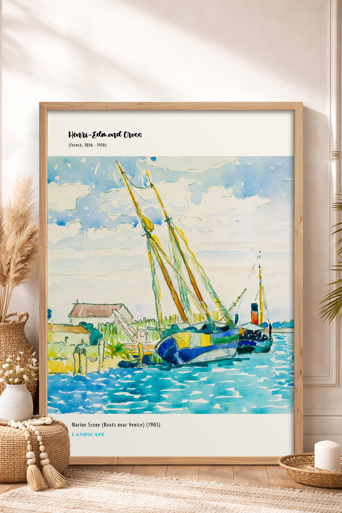HOMEPACK Ahşap Çerçeveli Tablo Çerçeveli Poster Sanatsal Modern Duvar Dekoru MDN-007