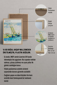 HOMEPACK Ahşap Çerçeveli Tablo Çerçeveli Poster Sanatsal Modern Duvar Dekoru MDN-007