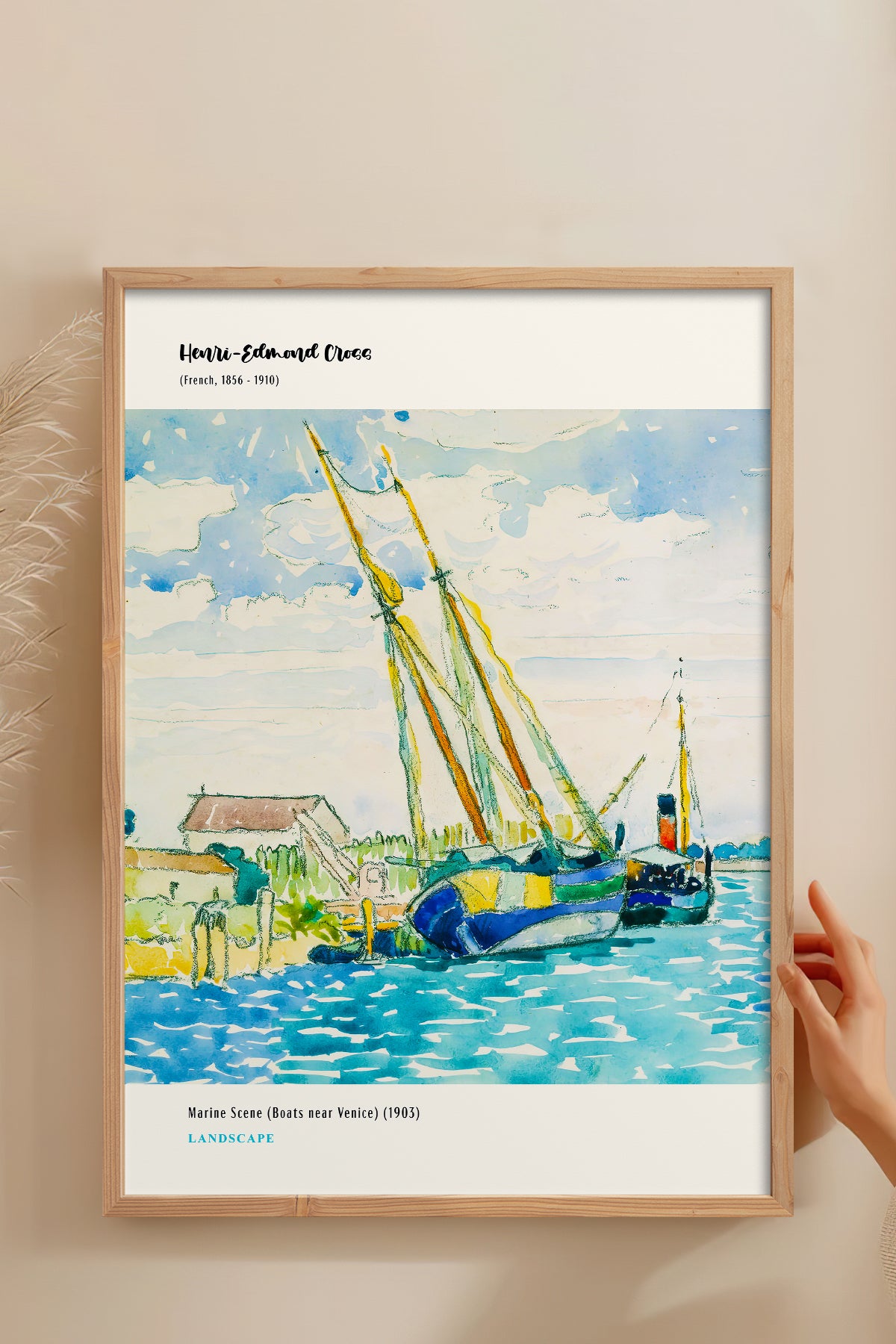 HOMEPACK Ahşap Çerçeveli Tablo Çerçeveli Poster Sanatsal Modern Duvar Dekoru MDN-007