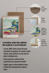 HOMEPACK Ahşap Çerçeveli Tablo Çerçeveli Poster Sanatsal Modern Duvar Dekoru MDN-02