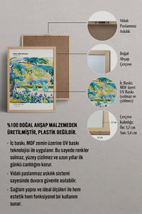 HOMEPACK Ahşap Çerçeveli Tablo Çerçeveli Poster Sanatsal Modern Duvar Dekoru MDN-04
