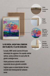 HOMEPACK Ahşap Çerçeveli Tablo Çerçeveli Poster Sanatsal Modern Duvar Dekoru MDN-05