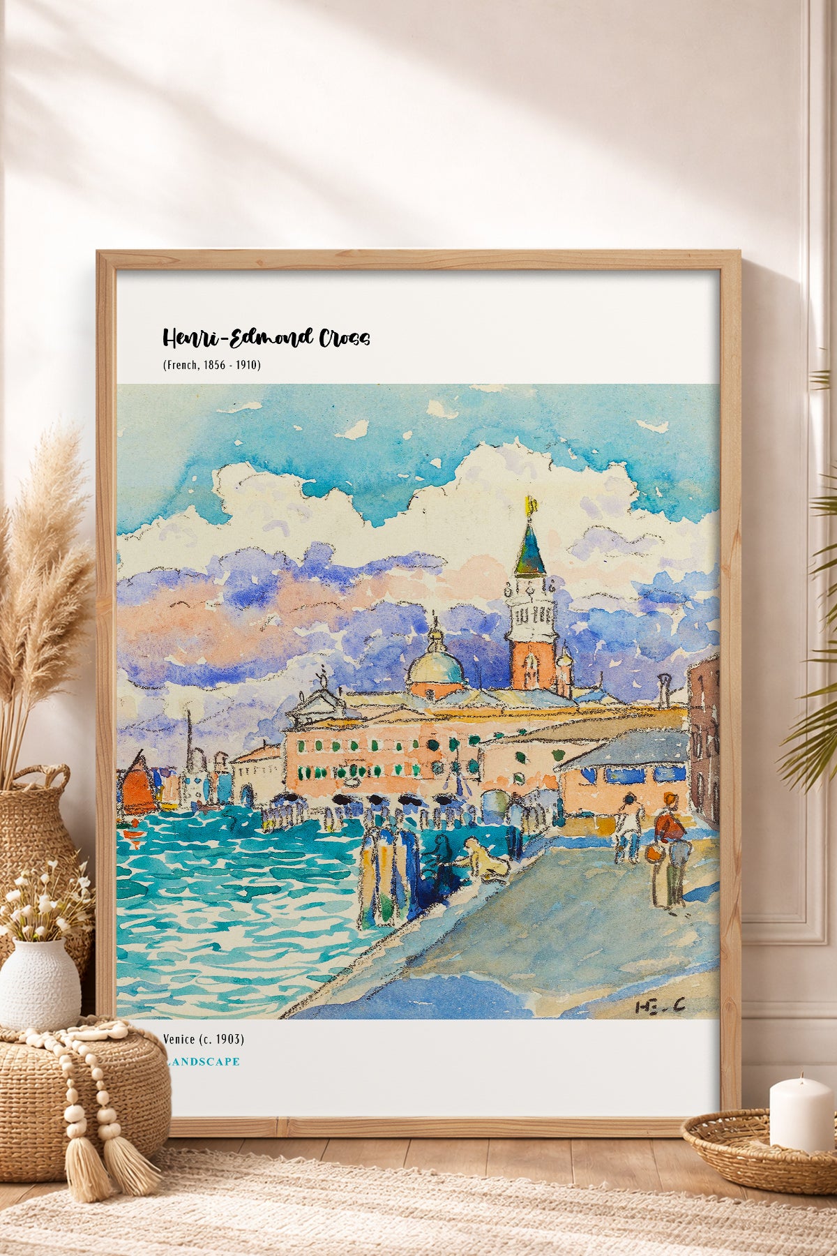 HOMEPACK Ahşap Çerçeveli Tablo Çerçeveli Poster Sanatsal Modern Duvar Dekoru MDN-06
