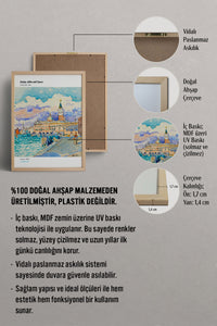 HOMEPACK Ahşap Çerçeveli Tablo Çerçeveli Poster Sanatsal Modern Duvar Dekoru MDN-06