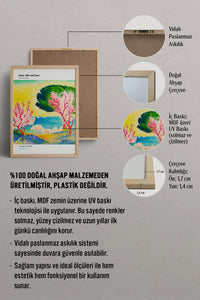 HOMEPACK Ahşap Çerçeveli Tablo Çerçeveli Poster Sanatsal Modern Duvar Dekoru MDN-09