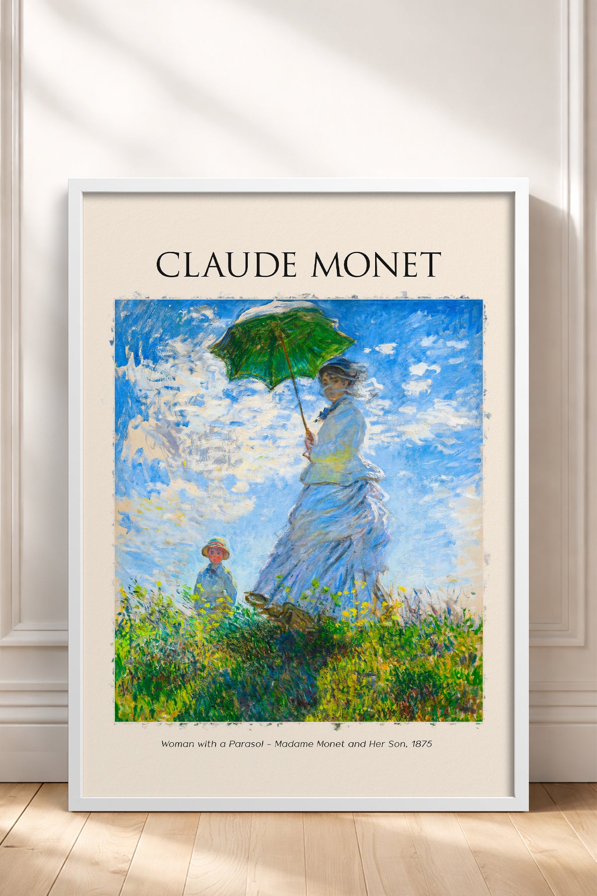 HOMEPACK Ahşap Çerçeveli Tablo Çerçeveli Poster Sanatsal Modern Duvar Dekoru MONET-01