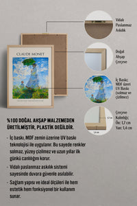 HOMEPACK Ahşap Çerçeveli Tablo Çerçeveli Poster Sanatsal Modern Duvar Dekoru MONET-01