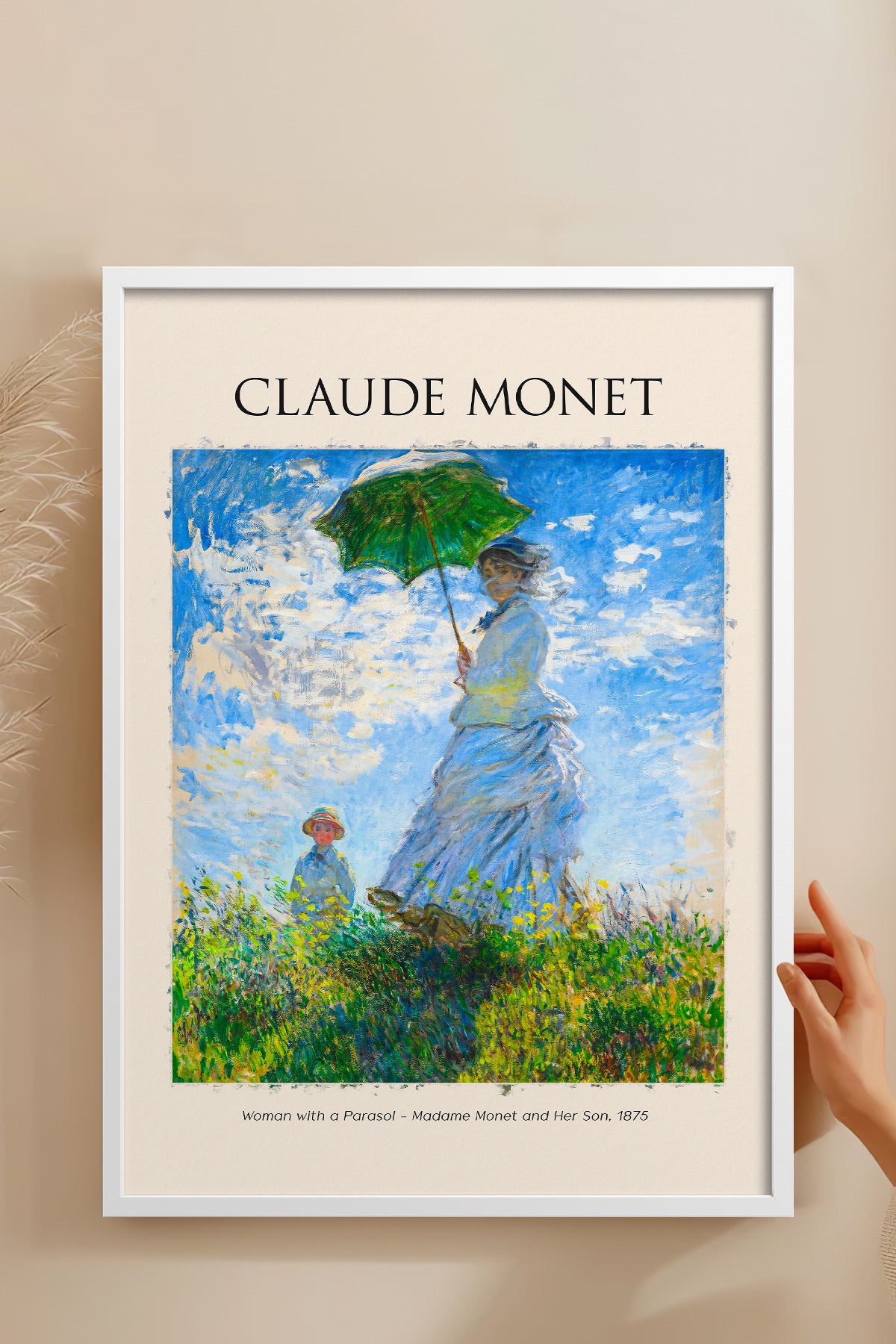 HOMEPACK Ahşap Çerçeveli Tablo Çerçeveli Poster Sanatsal Modern Duvar Dekoru MONET-01