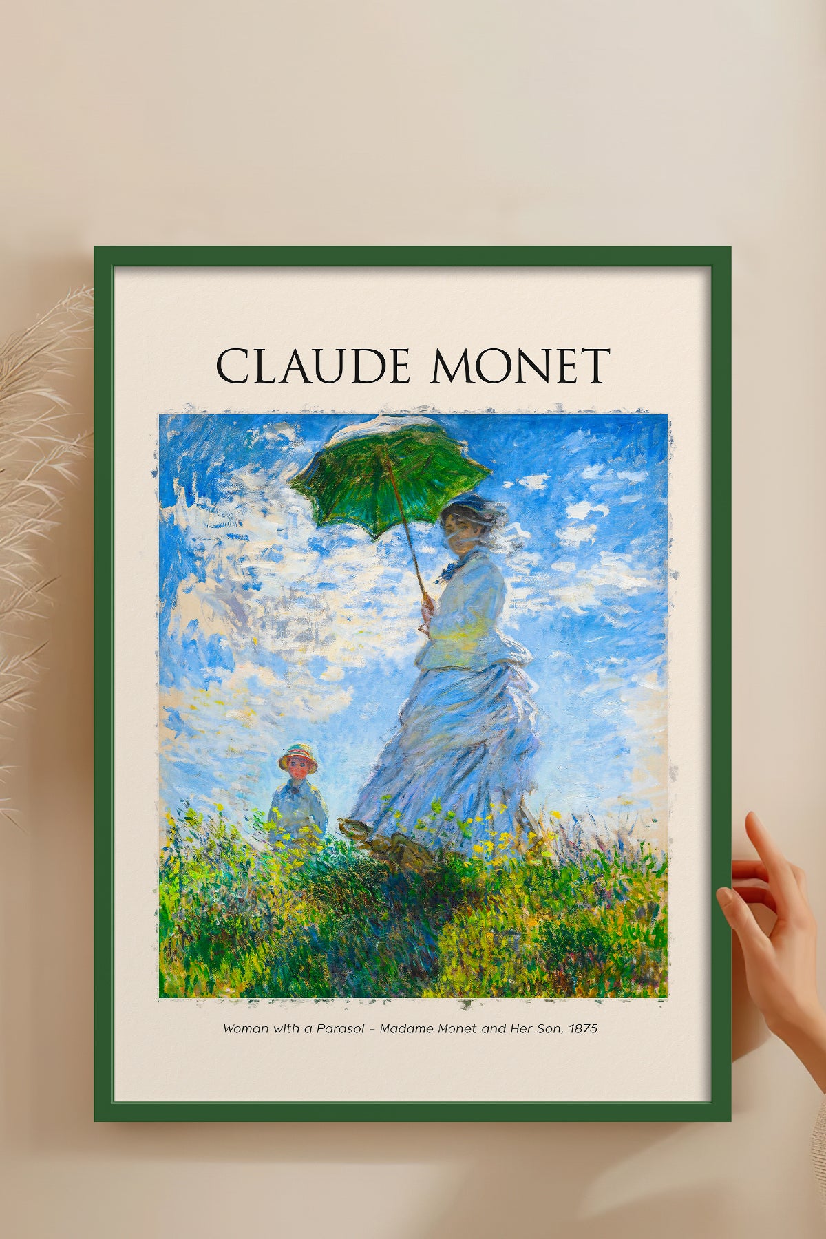 HOMEPACK Ahşap Çerçeveli Tablo Çerçeveli Poster Sanatsal Modern Duvar Dekoru MONET-01