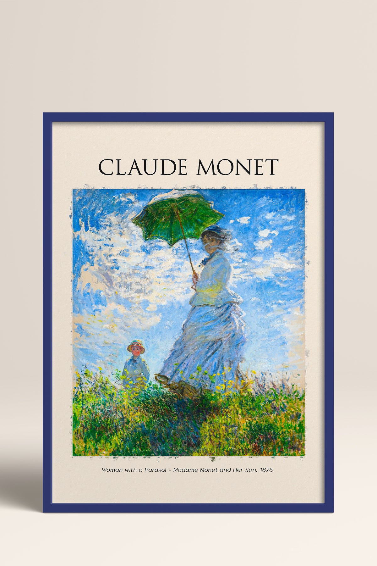 HOMEPACK Ahşap Çerçeveli Tablo Çerçeveli Poster Sanatsal Modern Duvar Dekoru MONET-01